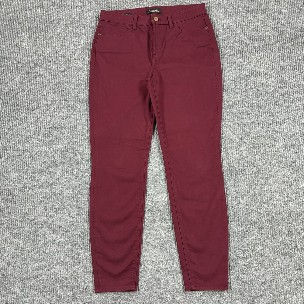 Talbots Flawless Five Pocket Jegging Womens Size 8 Red Denim Stretch Jeans